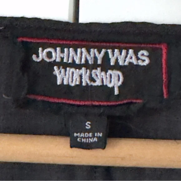 Johnny Was Floral Embroidered Shift Dress Small Black Boho Chic Eclectic Tassels - Picture 3 of 12